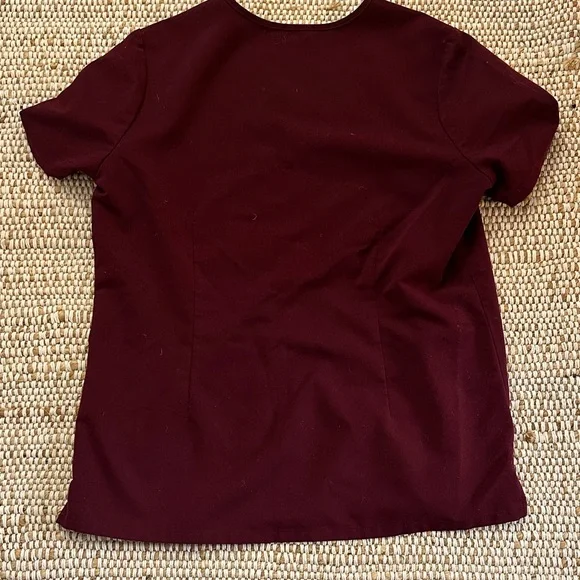 Figs Women's Burgundy Straight Leg Pants - Picture 4 of 6